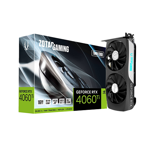 ZOTAC GEFORCE RTX 4060TI 16GB TWIN EDGE GRAPHICS